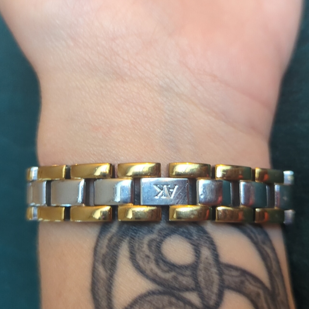 Two Tone Automatic Anne Klein Skeleton Watch - image 2